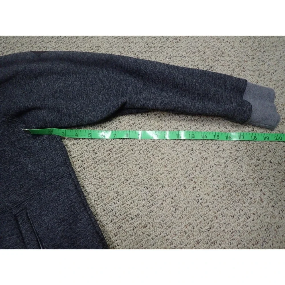 The North Face Fleece Jacket Mens XL Gray Excellent Sherpa Lined Full Zip Mock